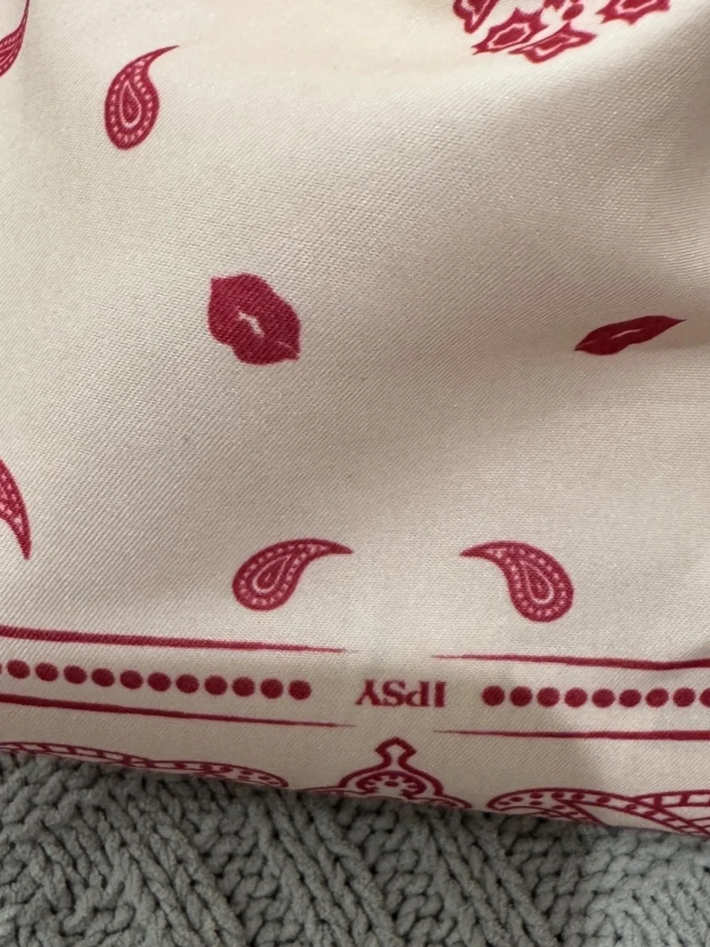 Ipsy Pink Paisley Bandana Glam Cosmetic Pouch